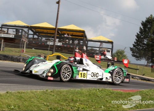 Oreca FLM09 with Magneti Marelli at Mid-Ohio sports car course in ALMS